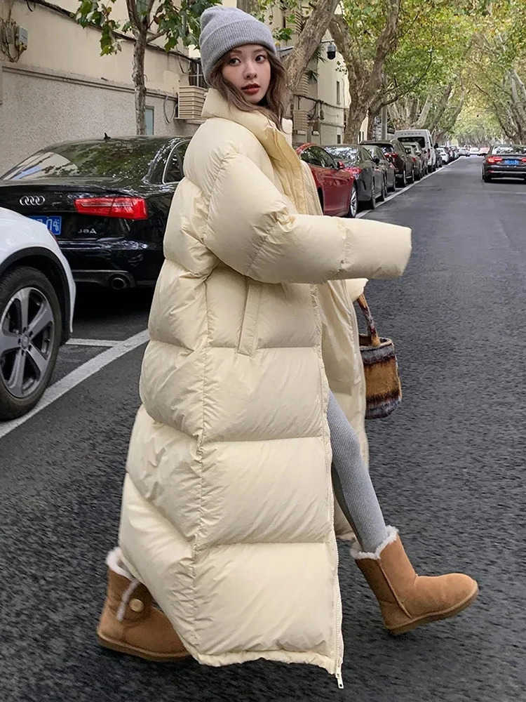 Down Winter Jacket Oversized Womens Long 2025 Cotton Padded Jacket Warm Puffer Coat Female Windproof Snow Outwear S260804JIC8