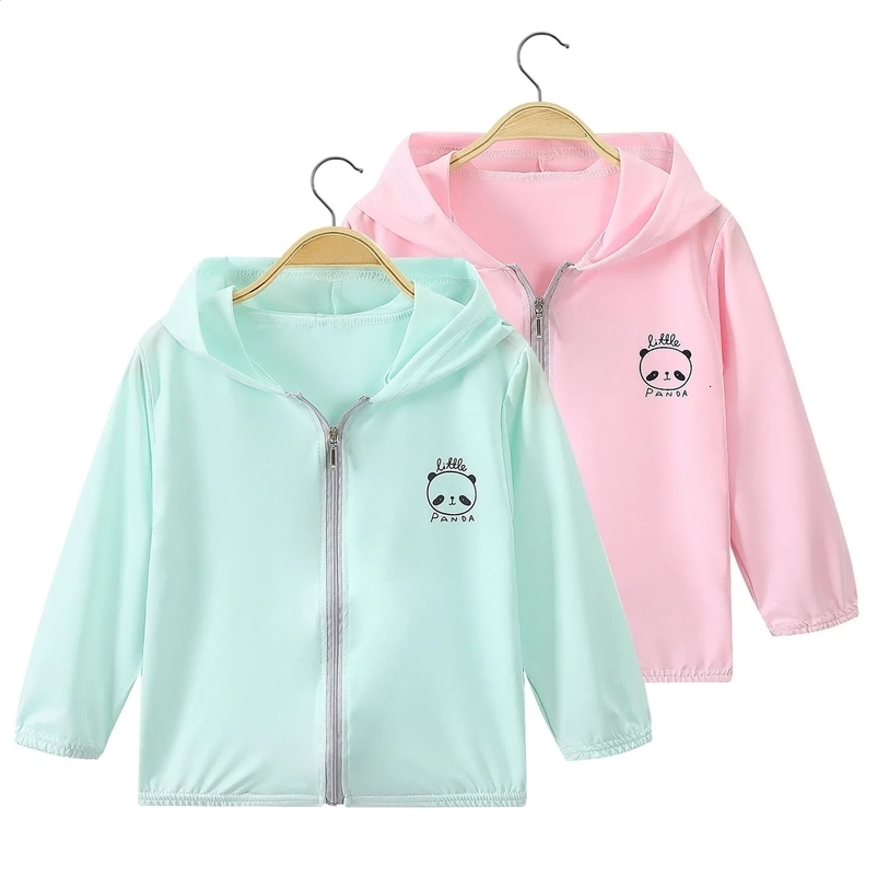 Summer Boys and Girls UV Sun Protection Clothing Thin Hooded Jacket for Kids Breathable Air Conditioner Shirt Clothes 2-10 Years 260529BJ