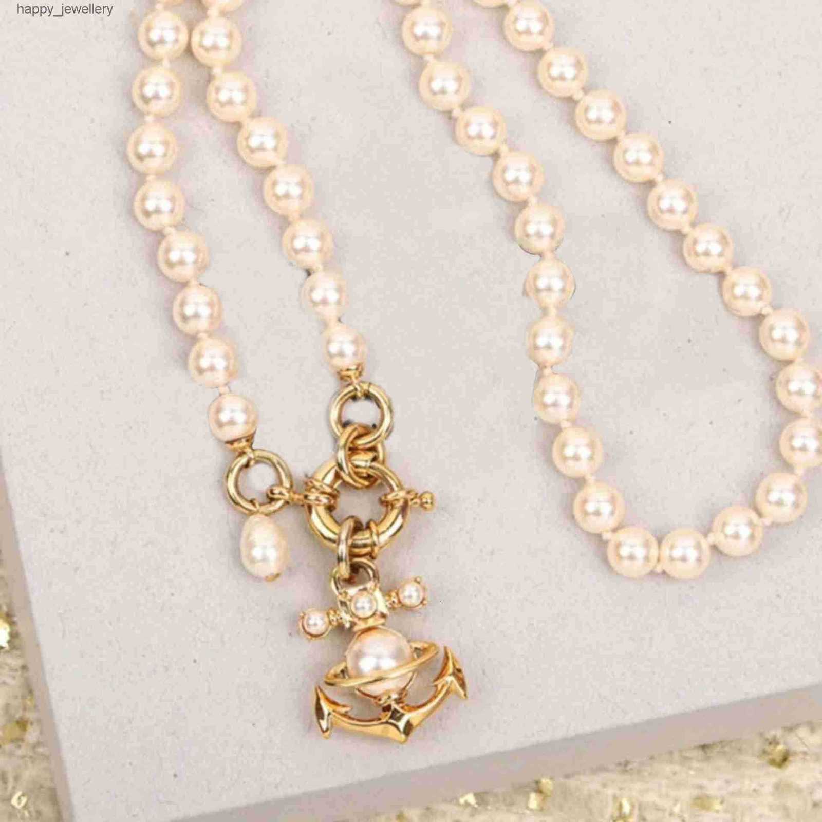 Xixiao Anchor Pearl Necklace Series trendy collarbone chain for women light luxury and versatile T2608041Y3D