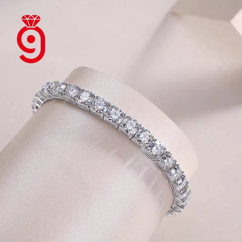 5mm VVS1 GRA Moissanite Tennis Bracelet S925 Silver Full Sparkle Fine Jewelry Luxury Women Statement Gift Bracelet