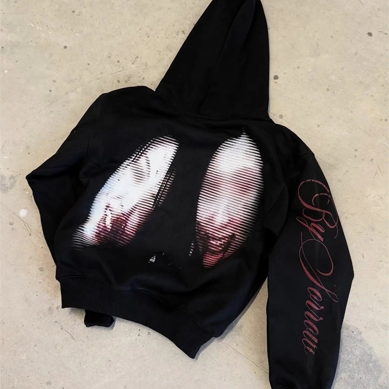 Harajuku Y2k Casual Uncanny Beauty Hoodies Women Grunge Streetwear Sweatshirt Tops Oversized Hoodie Goth Tracksuit Men Clothing 260430BJ
