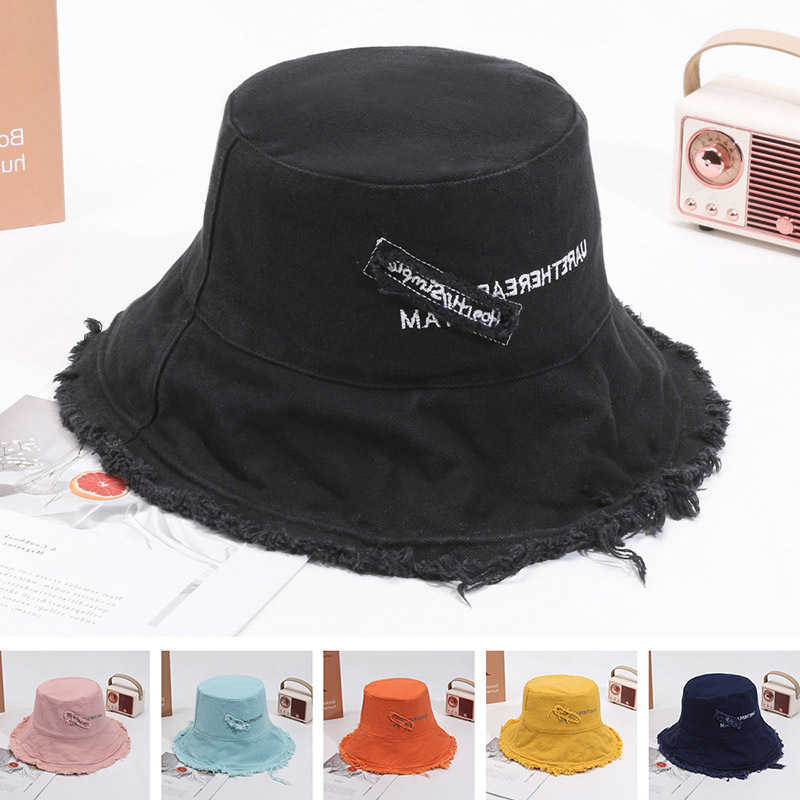 fisherman Korean-style hat for women spring and sun hat for autumn and winter sun protection large brim bucket hat S2608040IAS