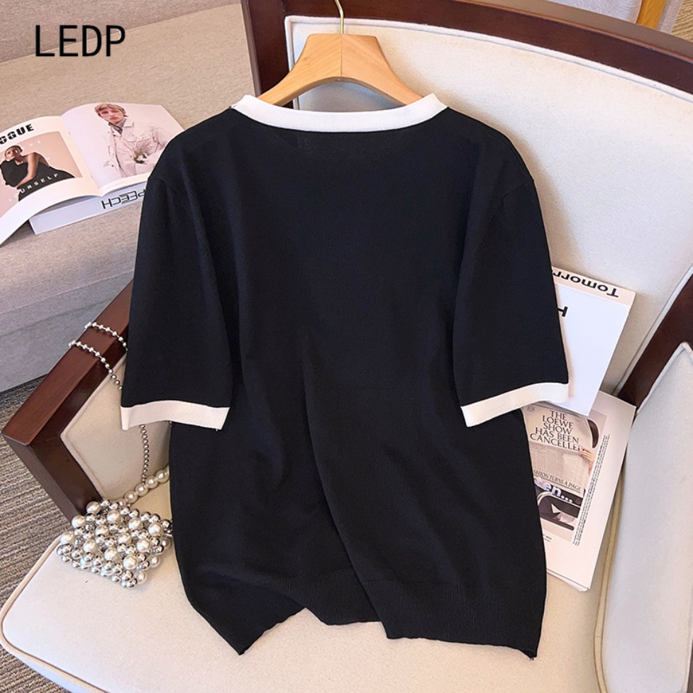 252882 Gravity-sensitive pressure plus size women's T-shirt deep tactile feedback design autism-friendly fabric loose label-free style