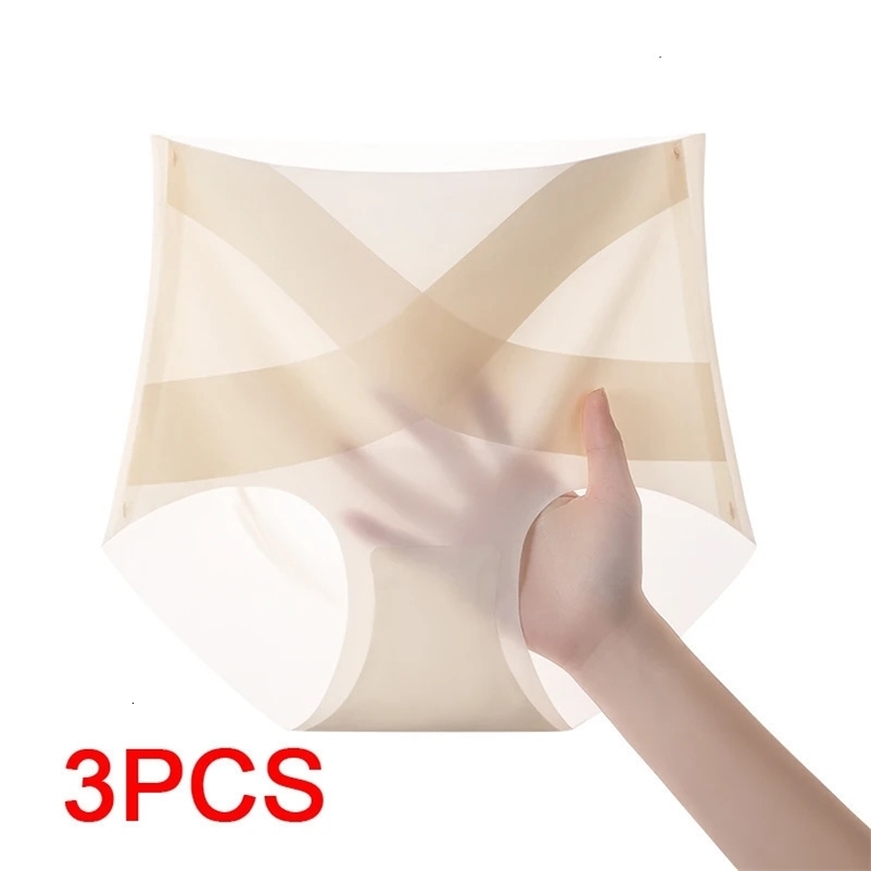 Ice Silk Panties Womens Panties Set Briefs Plus Size Women Lingerie Lingeries Sexy Abdomen Girdle Woman Underwear Seamless 260611BJ