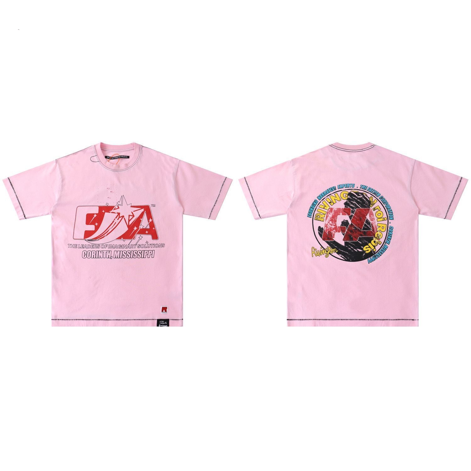 RRR123 Chemise pour hommes T-shirt d'été T-shirt de créateur T-shirt pour hommes T-shirt de chanteur de rap lavé lourd neutre à manches courtes H