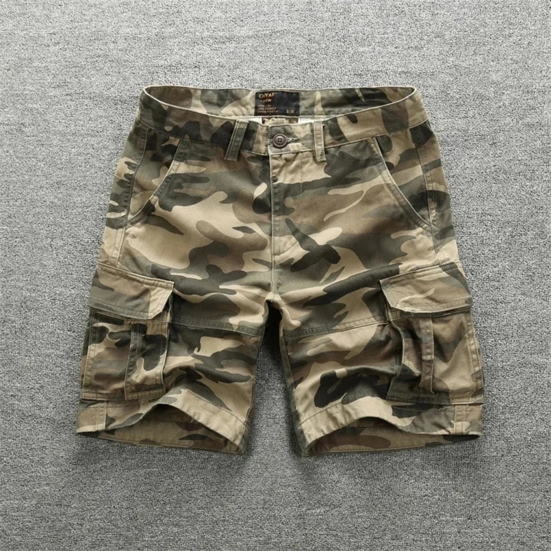 DAVIDSHAO EU US Size Streetwear Workwear Comfortable Outdoor Trendy Youth Summer Casual Camouflage Mens Shorts 260525BJ