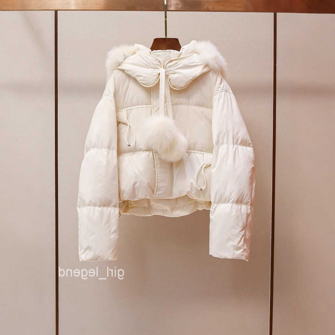 Winter Womens New Style Collar Hooded Small Ball High Collar Short Down Jacket Coat S260804HP0I