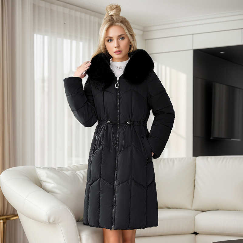 Jacket Puffer Down Cotton Jacket for Women Medium Length New Cotton Jacket Winter Thick Large Collar Jacket S260804TRUX