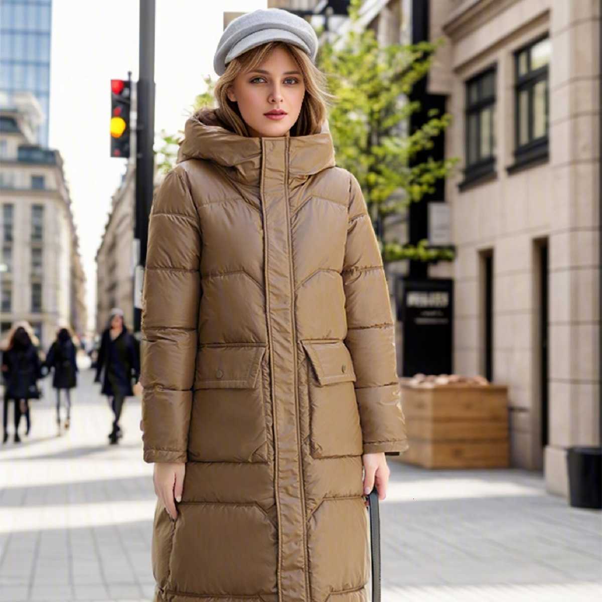Jacket Puffer 23 Extended Down Cotton Coat Bright Face Cotton Coat Womens Medium Long Edition Down Jacket Loose Kn Over Cotton Coat S26080416P9