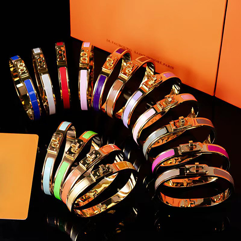 Fashionable New H Bracelet 8mm Stainless Steel High-quality Couple Style Designer Men's Bracelet with Box