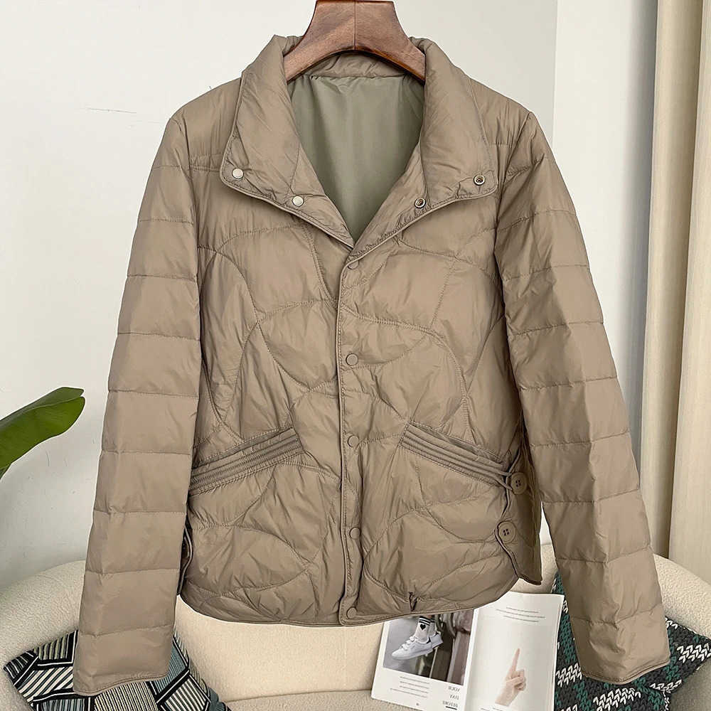 Winter Autumn Warm Thickened Down Jacket Filled with White Duck Down Women Style Loose Down Jacket S260804876J