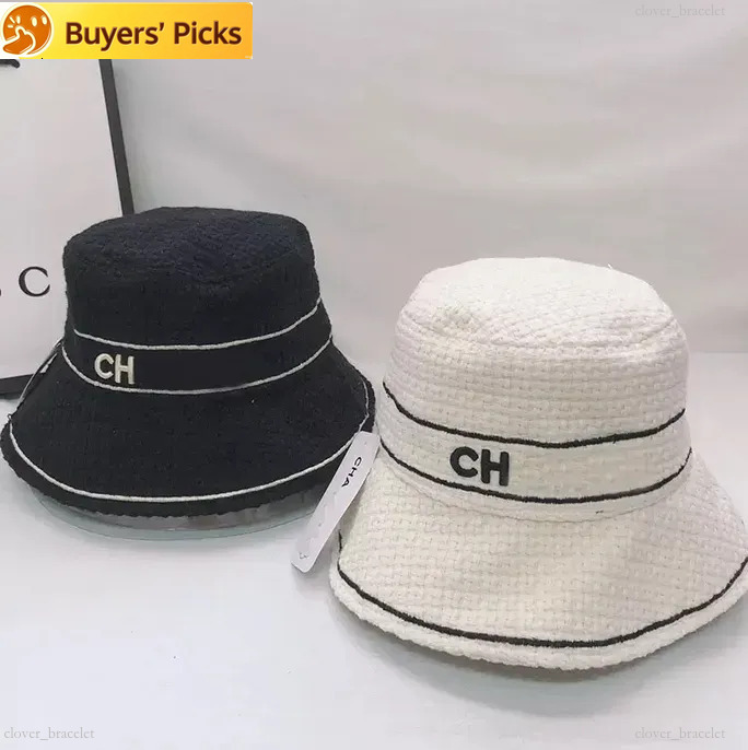 Designer hats Fashion Bucket Hat Women Men Baseball Caps wholesale Beanie s Black White Fisherman Buckets Patchwork Autumn Winter Wide Brim Hats