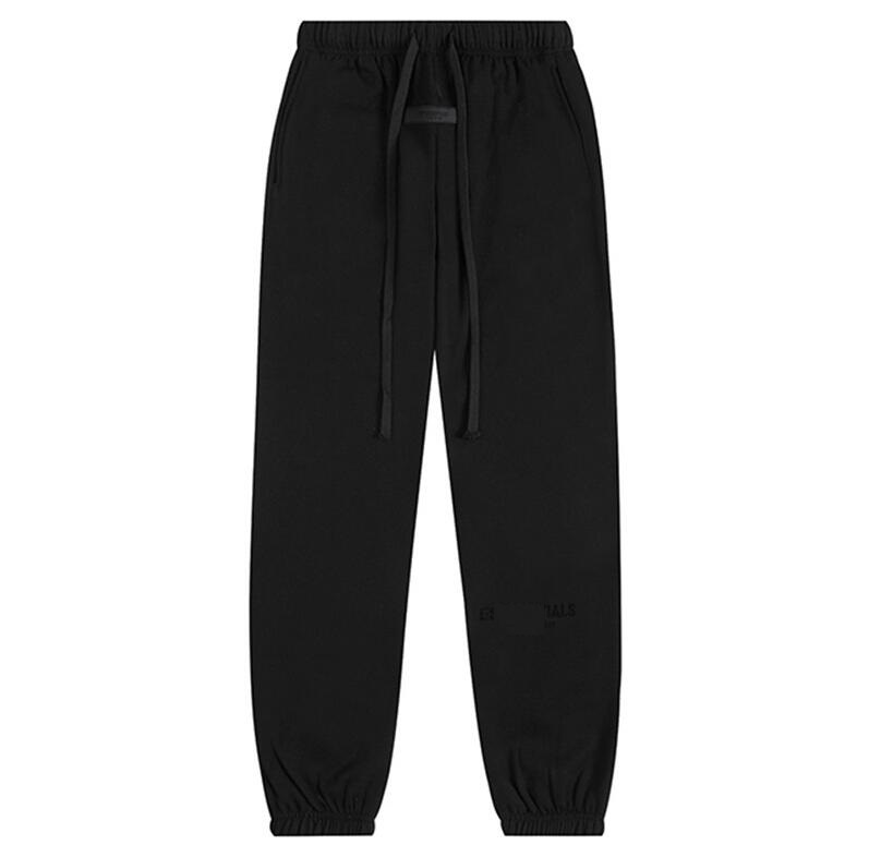 High Street Designer Loose Fit Straight Leg Pants Men Women Letter Print Side Stripe Fleece Lined Warm Elastic Waist Drawstring Casual Sports Long S