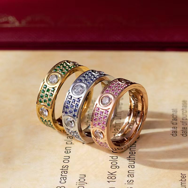 Charm Brand Love Ring Starry Sky Diamond Ring High Quality Stainless Steel Waterproof And Non Fading Wedding Gift Designer Jewelry For Women
