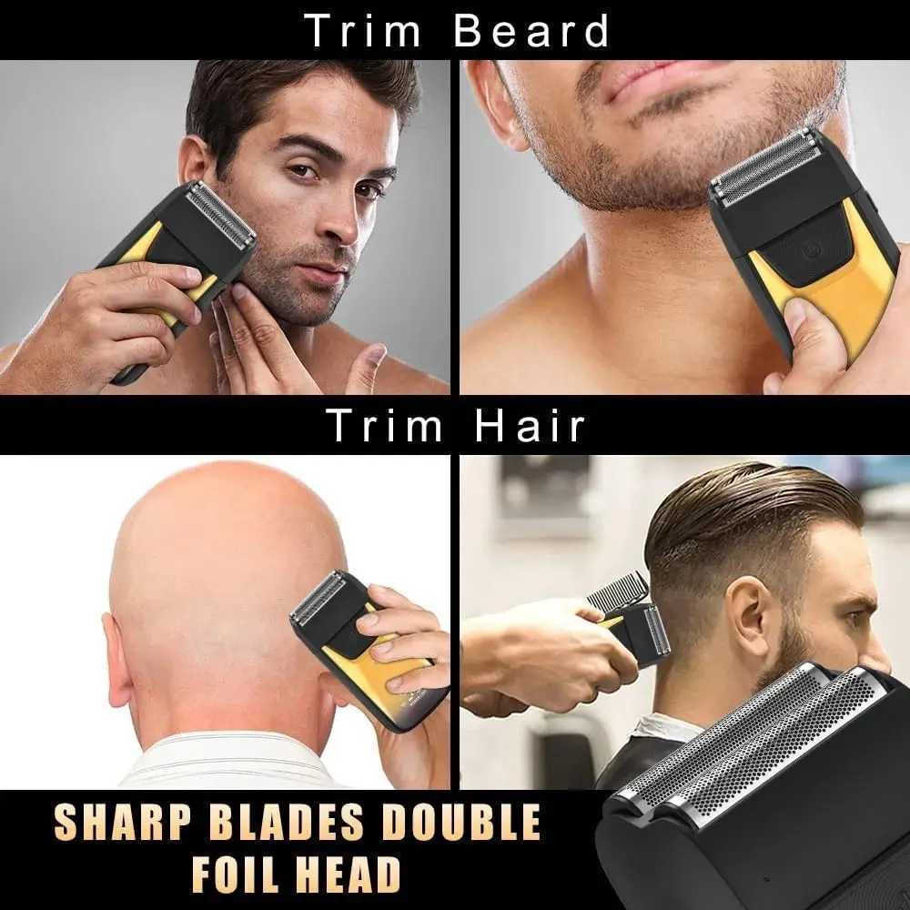 Shaver Electric Rechargeable for USB Men Cordless Beard Trimmer Shaving Barber Machines Hair Cutting Machine Trimmer for Men D260703 M260804