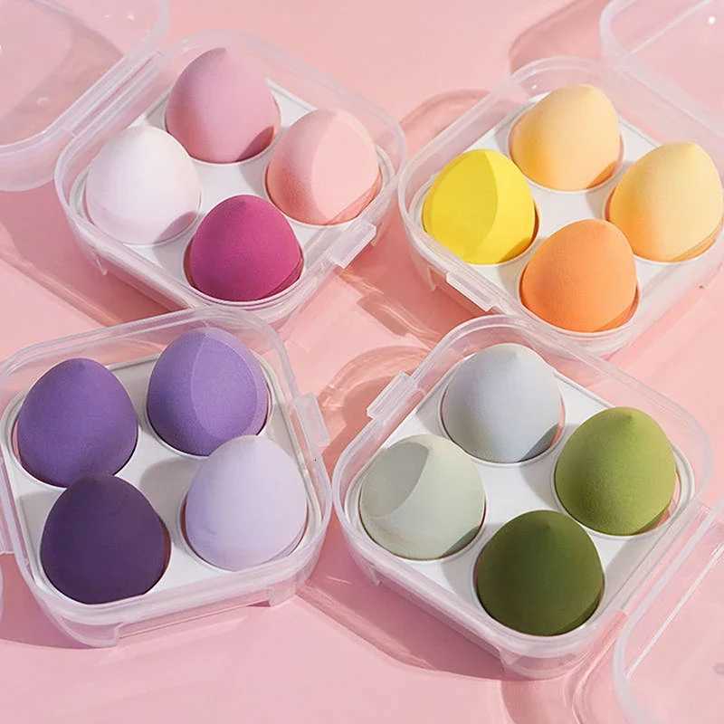 4pcs Makeup Sponge Powder Puff Dry and Wet Combined Beauty Cosmetic Ball Foundation Powder Puff Bevel Cut Make Up Sponge Tools X260804