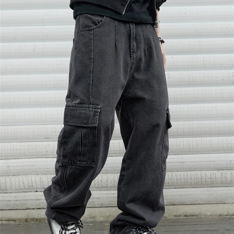 Y2k Baggy Jeans Male Hip Hop Harajuku Trousers Wide Leg Denim Pants Mens Jeans Streetwear Korean Oversize Cargo Pants 260525BJ