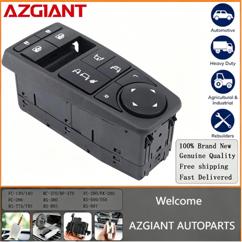 AZGIANT Lève-vitre interrupteur principal commande principale de fenêtre électrique remplacement côté conducteur pour MAN TGA TGL TGM TGS TGA cam