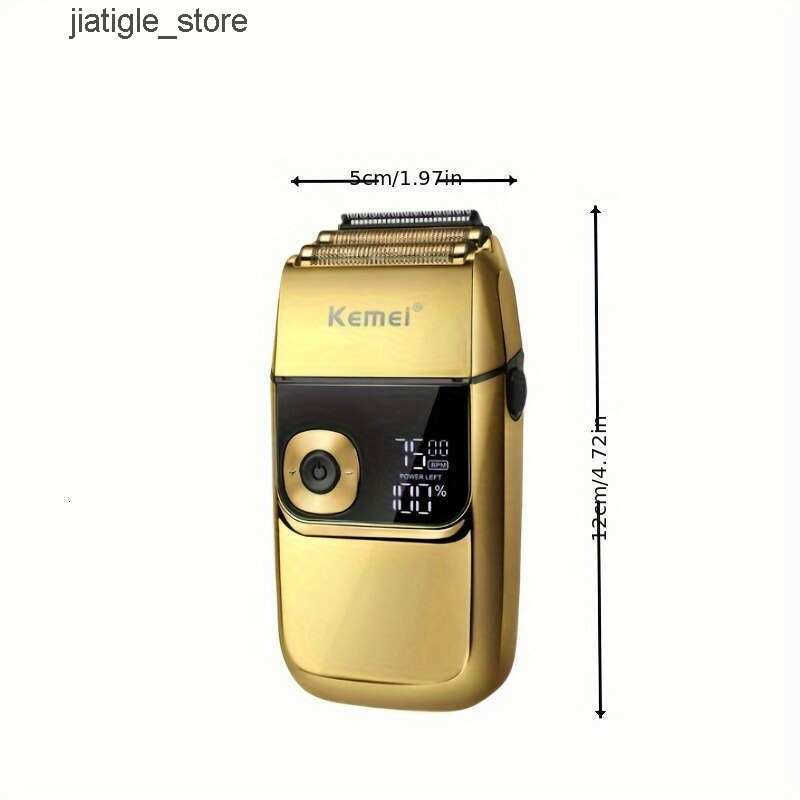 Full USB Shaver Men's Electric Metal Body Adjustable Speed With LCD Display M260804