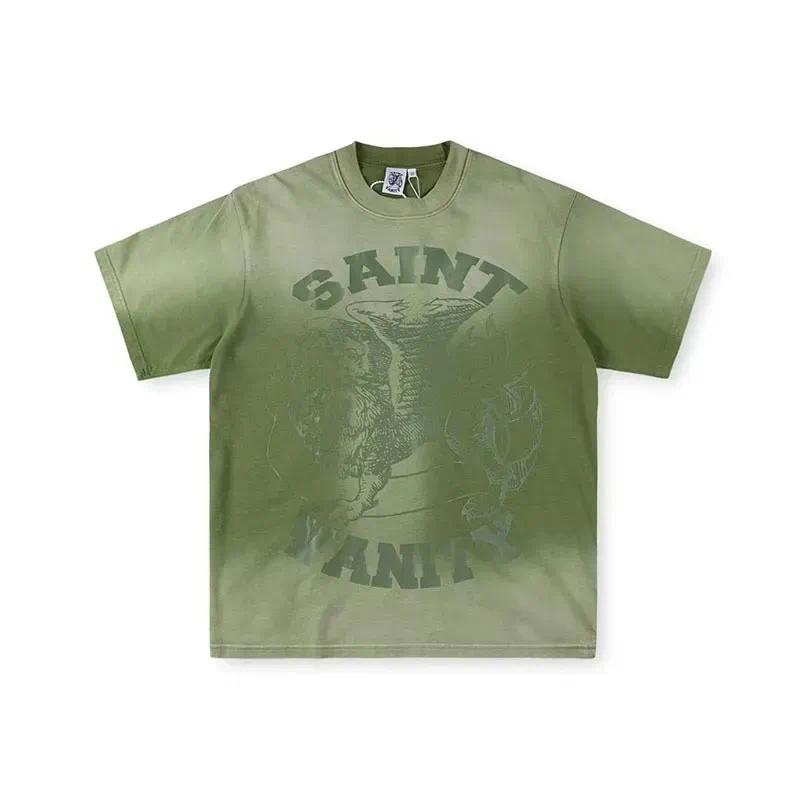 Saint Vanity Shirt designer t-shirt populaire retro high street dames Saints Vanitys shorts met korte mouwen in dezelfde stijl casual korte T-shirts