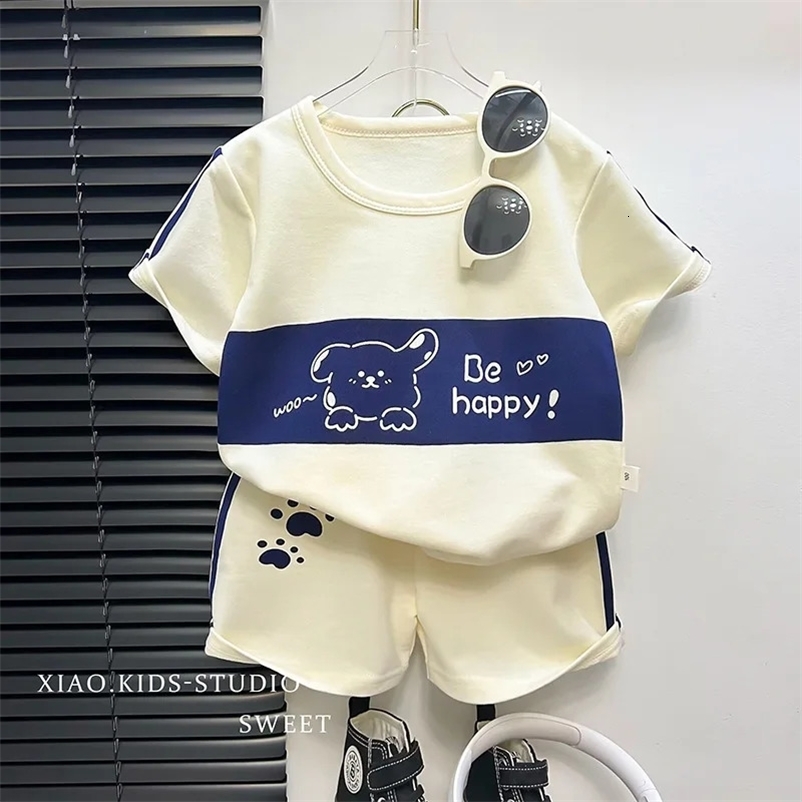 Childrens Sets mother Kids Clothes Boys Girl T-shirt Shorts 2PCS Short sleeve Baby Children Clothing Toddler Suit Striped 260601BJ