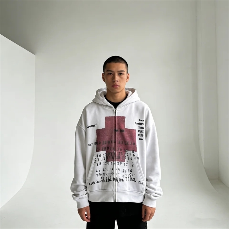 European and American personalized printed sweatshirt long sleeved pullover hoodie retro jacket street trend y2k 260430BJ