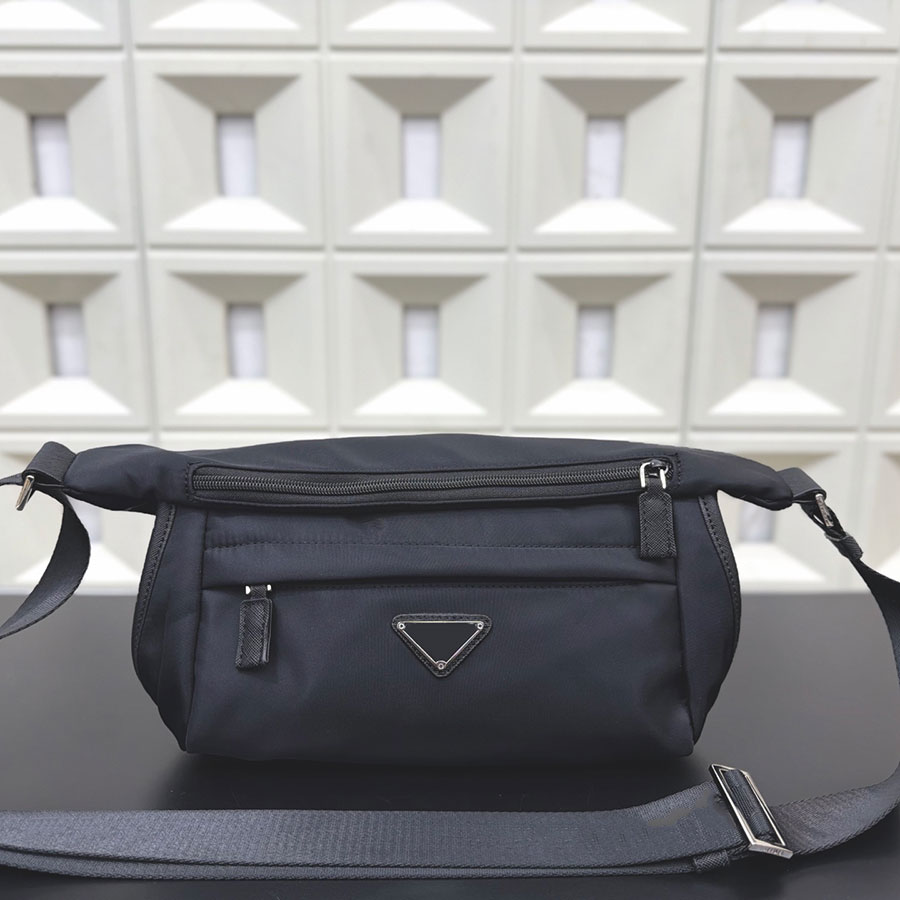 Sac à bandoulière en Nylon imperméable pour hommes, sac de poitrine de styliste, mode décontracté, sac à bandoulière noir, multi-poches, sac de m