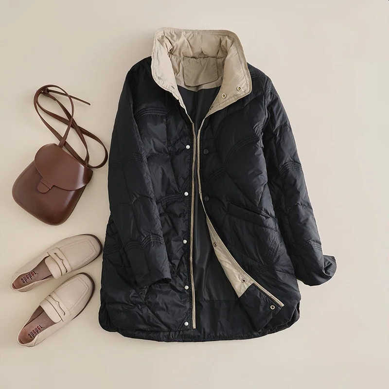 Size Plus 5xl 6xl Mom Lightweight Down Jackets Arrivals Winter Warm Office Lady Female Down Jackets S260804QC2R