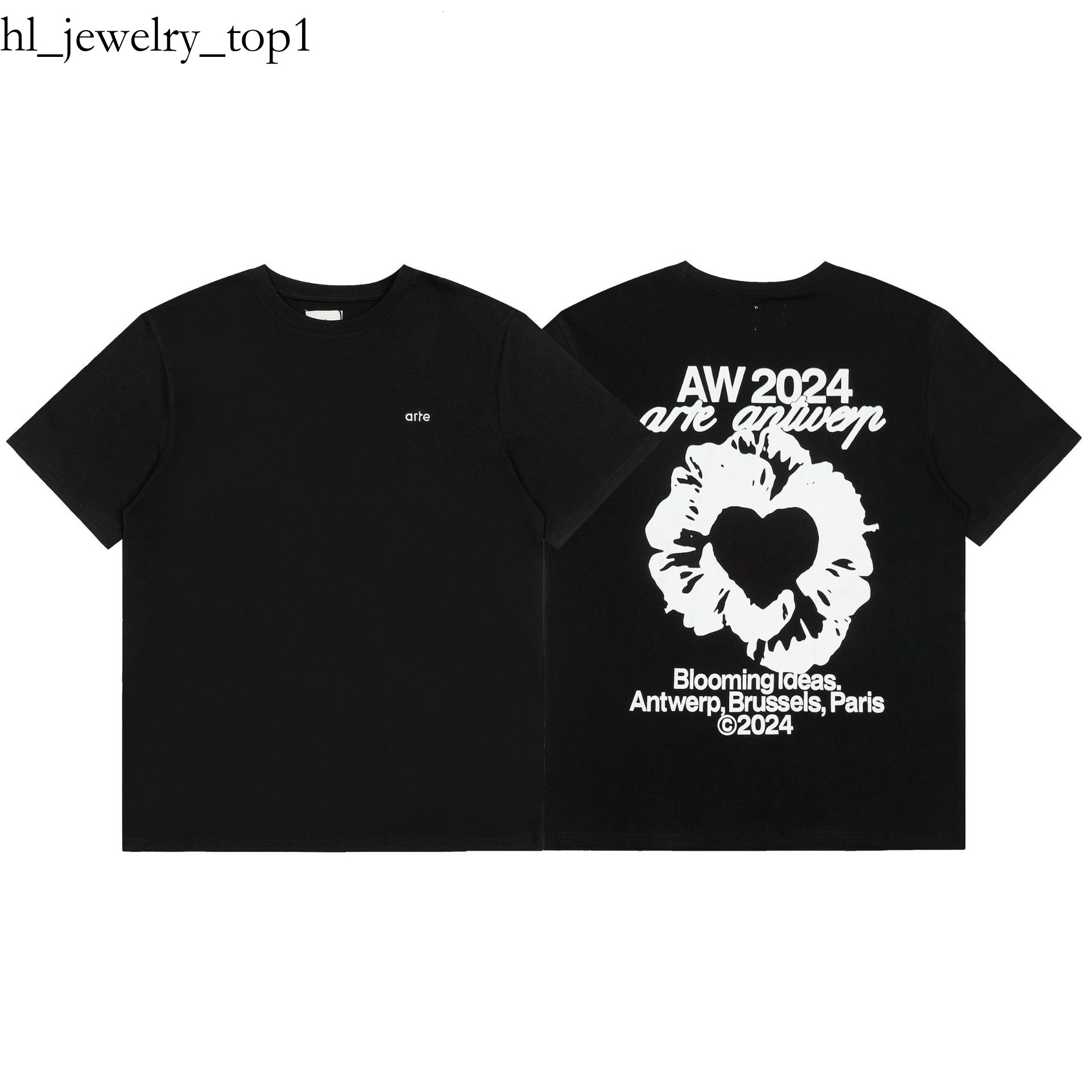 2026 round neck Arte short sleeved designer printed T shirt for men and women 100% pure cotton with label and tag streetwear summer Arte shirt f59