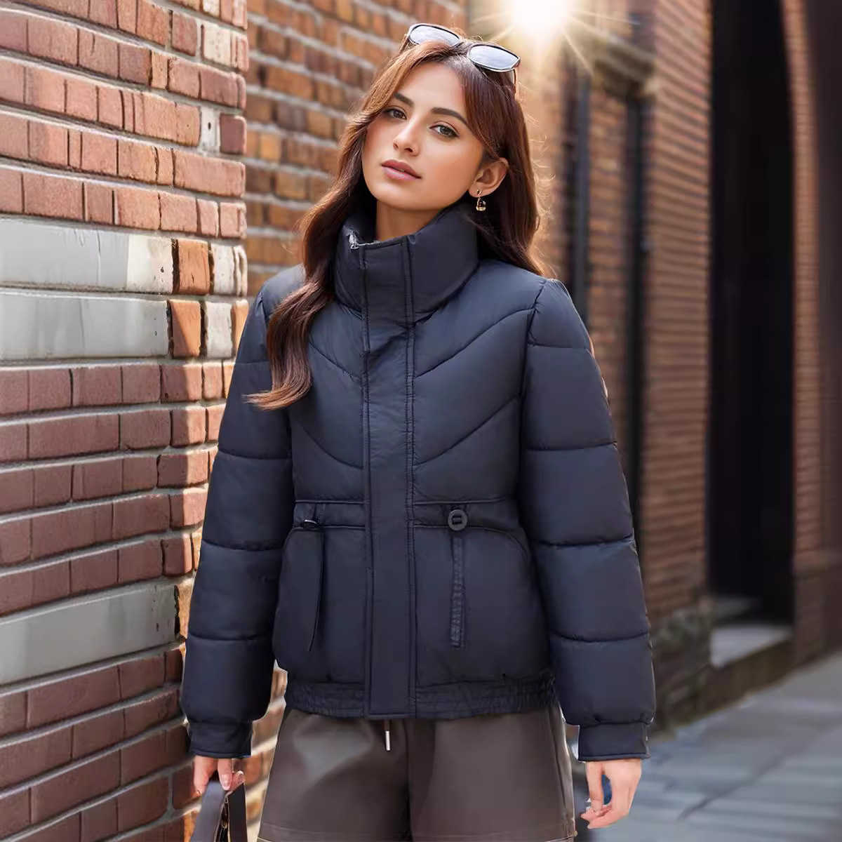 Jacket Puffer Down Cotton Jacket Womens Winter New Style Thick Cotton Jacket Small Middle-aged Mother Loose and Cotton Jacket S260804VW1G