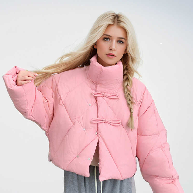 Jacket Puffer Down and Cotton Jacket Womens Short New Cotton Jacket Loose and Thick Cotton Jacket S260804UZO8