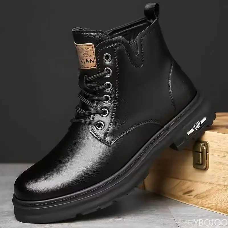 new FAshionable versatile spring autumn high top men's shoes casual comfortable men's shoes trendy simple warm short boots H2608041