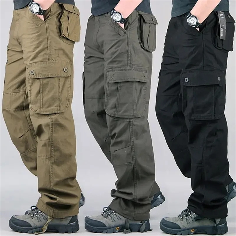 Tactical Cargo Pants Men Overalls Outdoor Work Trousers Big Size Hombre Clothing Camo Hiking Pants 260516BJ