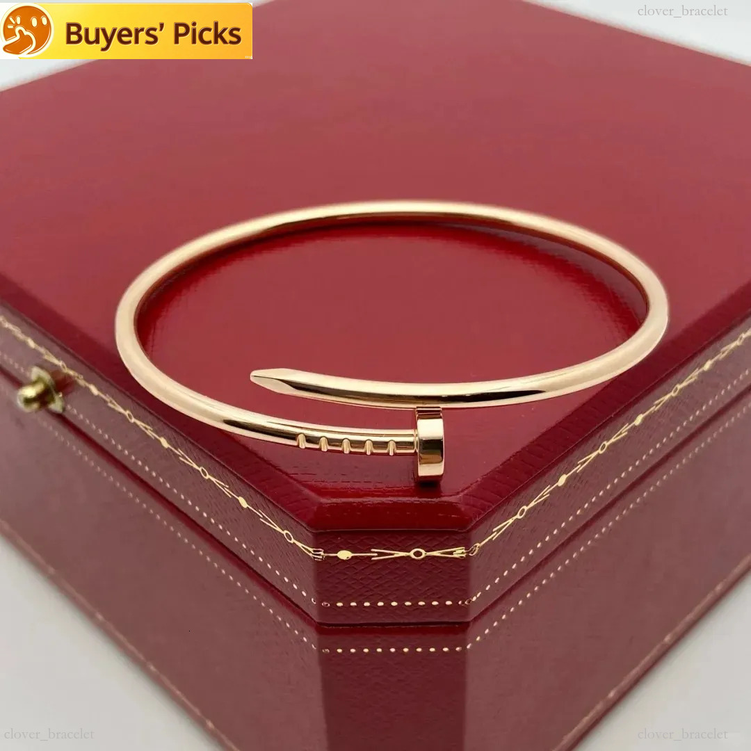 designer Nail High quality luxury Fashion bracelets Screw nail gold bracelet bangle women fine jewelry woman 6mm