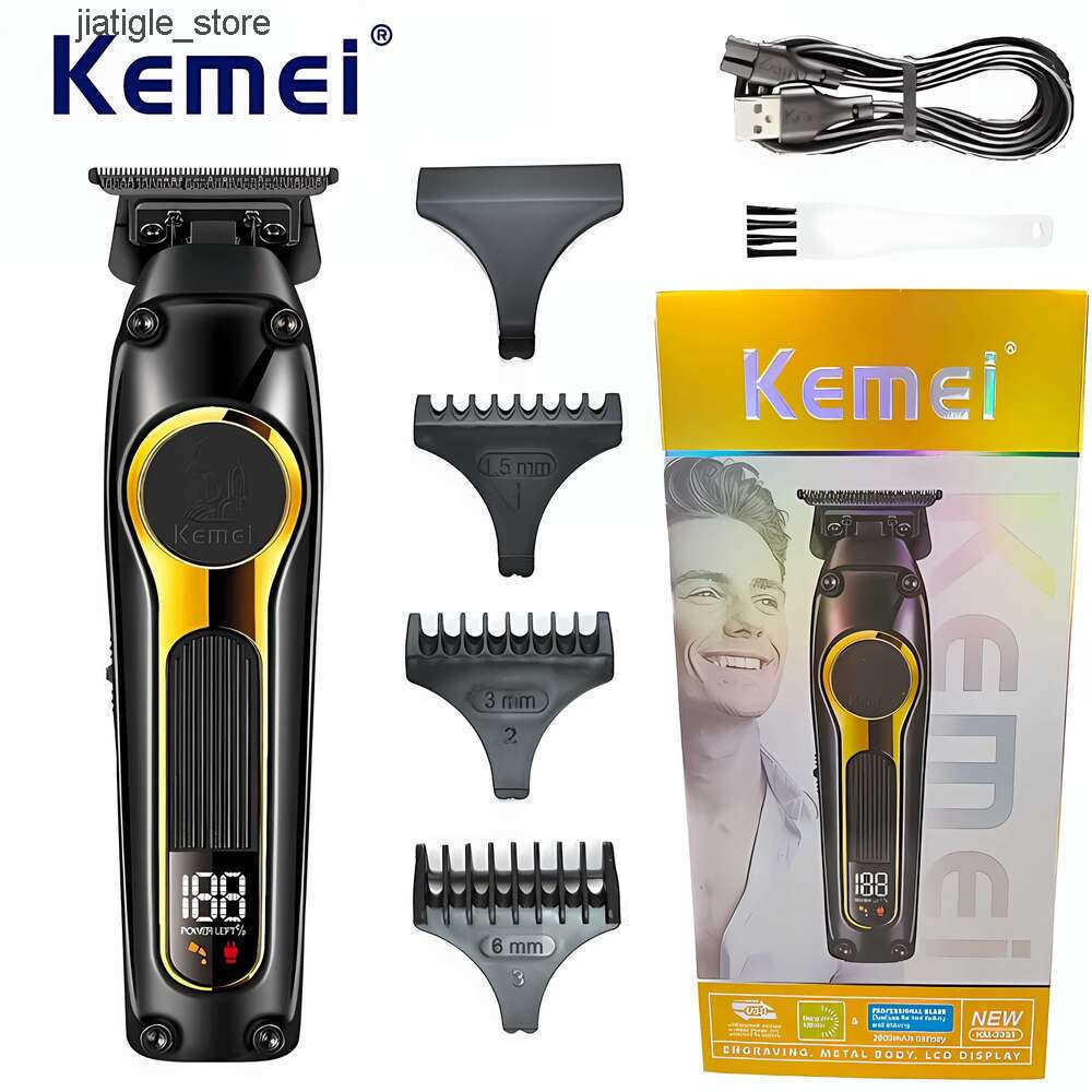 36V Cordless Hair Clipper Professional Km-2351 Electric Shaver With 2000Mah 18650 Lithium Battery USB Rechargeable Haircutting Tool For Men M260804