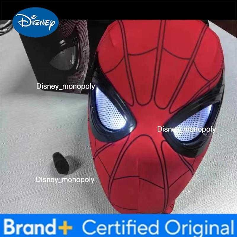 Disney Electric Spider-Man Headgear Ring Remote Control Light Blinking USB Charging Glowing Mask Cosplay Funny Handsome Gift L260803QBWH