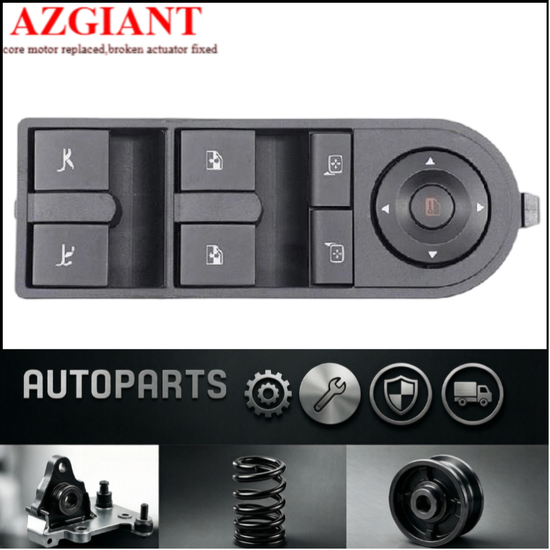 AZGIANT Interrupteur principal de fenêtre électrique universel, régulateur de fenêtre, bouton de commande principal pour VW Golf Jetta Bora Passa