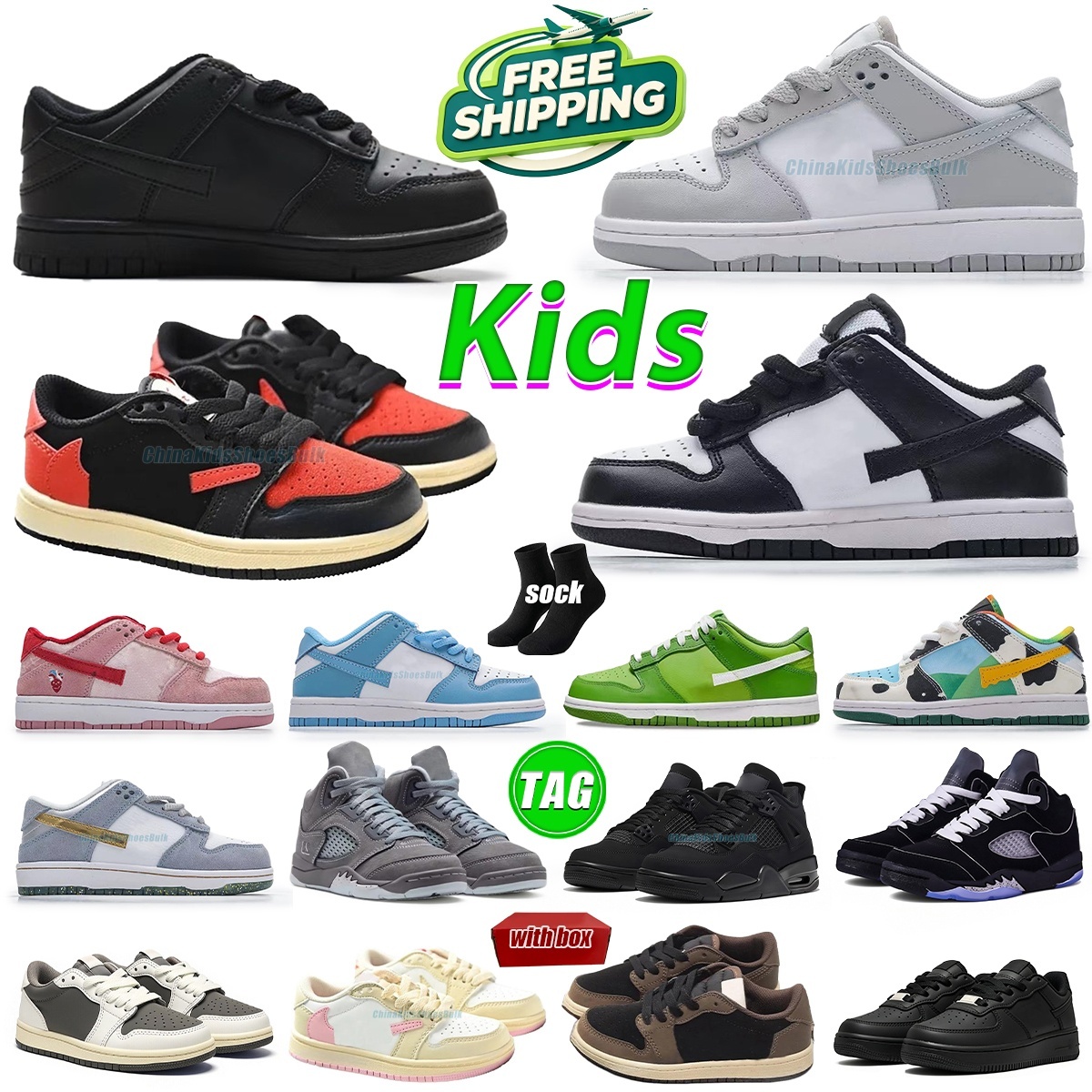Free Shipping Kids Shoes Shoes Designer Kid 1s Shoes Baby Ts Toddler Boy Toddler Shoes Girl Children Shoes Kids Low Fashion Outdoor Trainers Sneaker