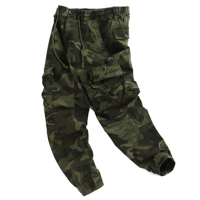 Mens Casual Camouflage Cargo Pants Work Trousers Multi-Color Large Size Straight Leg Outdoor Joggers 30-38 260516BJ