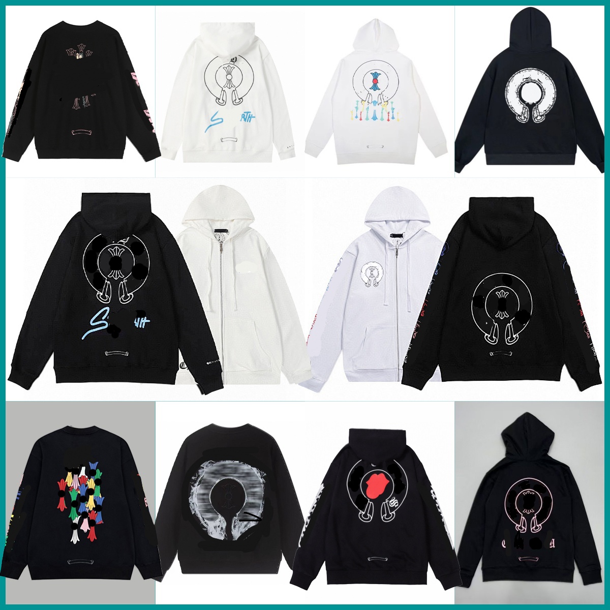 hoodie designer hoodies chromhoodies mens hoodie sweater unisex clothes pullover long sleeve O-Neck Letter printed cotton overcoat sweatshirt street