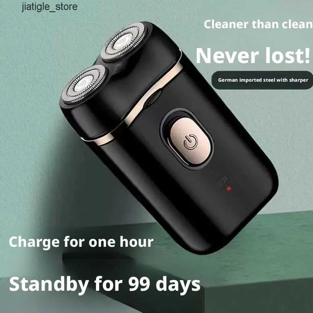 Usb Tool Men Rechargeable Shaving Portable Electric Shaver for Men Waterproof Mini Travel Rotary RazorJ260530 M260805