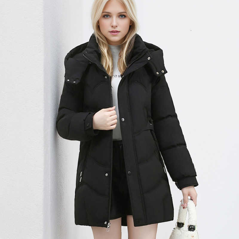 Jacket Puffer Bread Jacket Down Cotton Jacket Womens Autumn and Winter Thick Medium Long Cotton Jacket Loose and Jacket S260804HO96