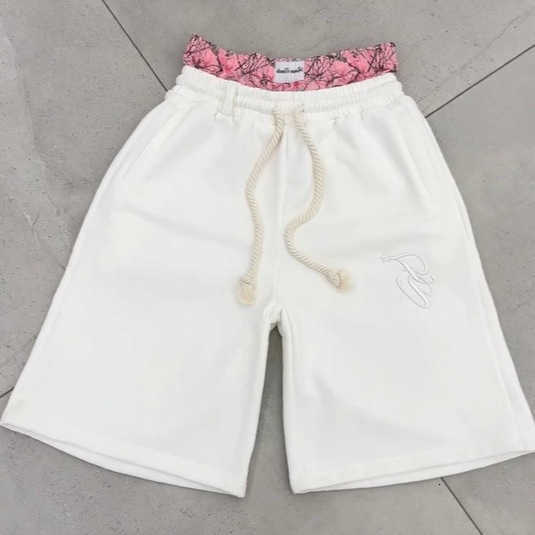 European Designer American high street fashion double-waisted cropped men loose and stylish casual shorts for trendy men y2k D260804YGT1
