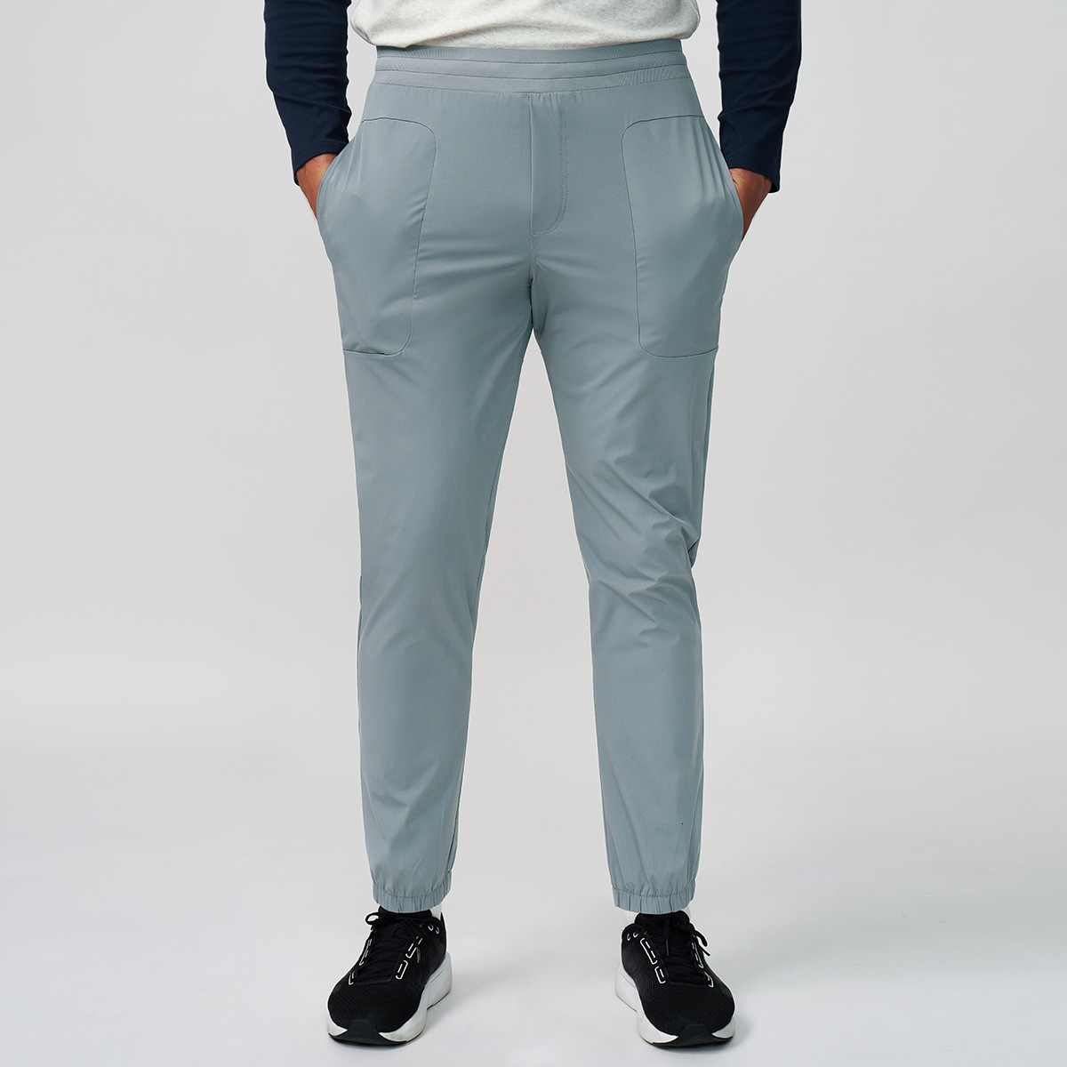 L-66468 Men's Quick Dry Sports Pants Breathable Tapered Fit Stretch Trousers Golf Hiking Outdoor Travel Casual Pants for Work and Daily Wear