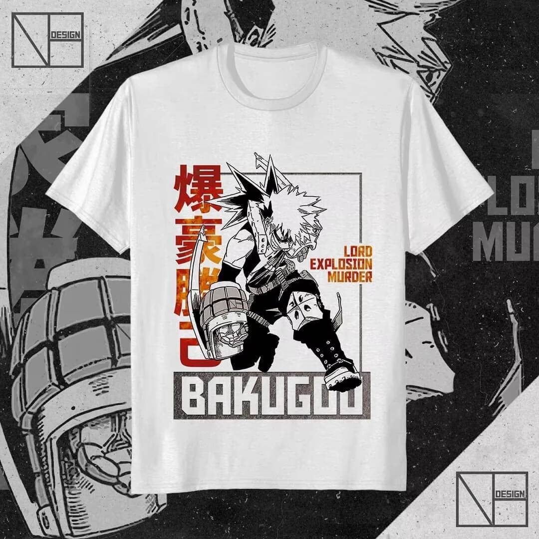 2026 summer My Hero Academia T-shirt Izuku Midoriya Katsuki Bakugo Panel Manga Japanese Kanji Anime Print Oversized Cotton Tee 26Y0805