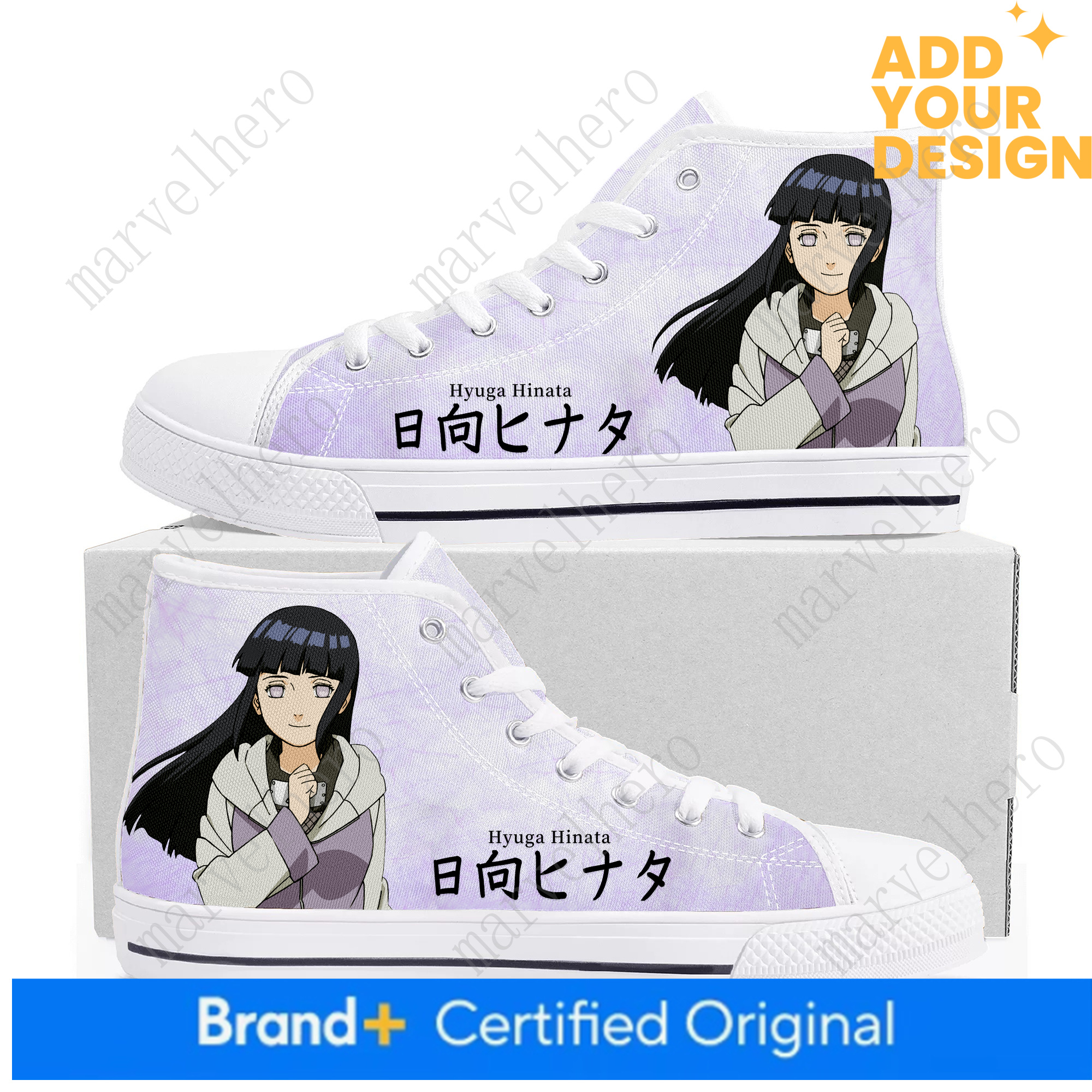 Sasuke Uchiha Hinata Hyuga Top Casual Shoes Mens Womens Teenager Canvas Sneaker Cartoon Anime Casual Pinhead Couple High Quality Custom Made Couples