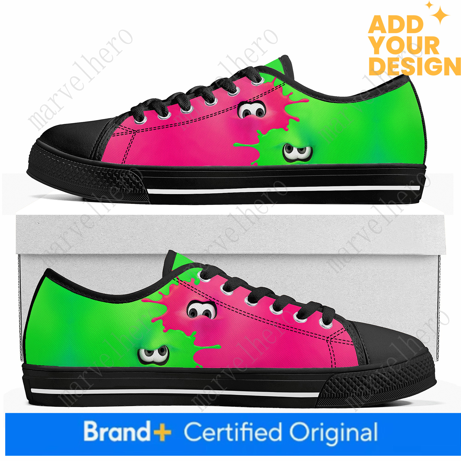 Splatoons Low Top Shoes High Quality Cartoon Games Casual Shoes Mens Womens Teenager Canvas Footwear Casual Unisex Couple Shoes Custom Shoe