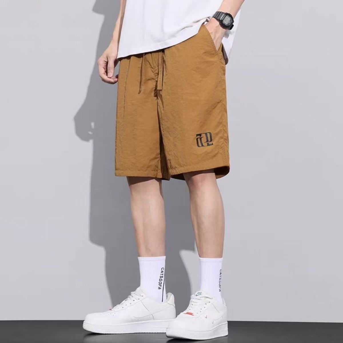 Lightweight workwear shorts 2026 new model loose fit summer ice silk quick-dry casual straight-leg knee-length shorts for men S260804TUJ8