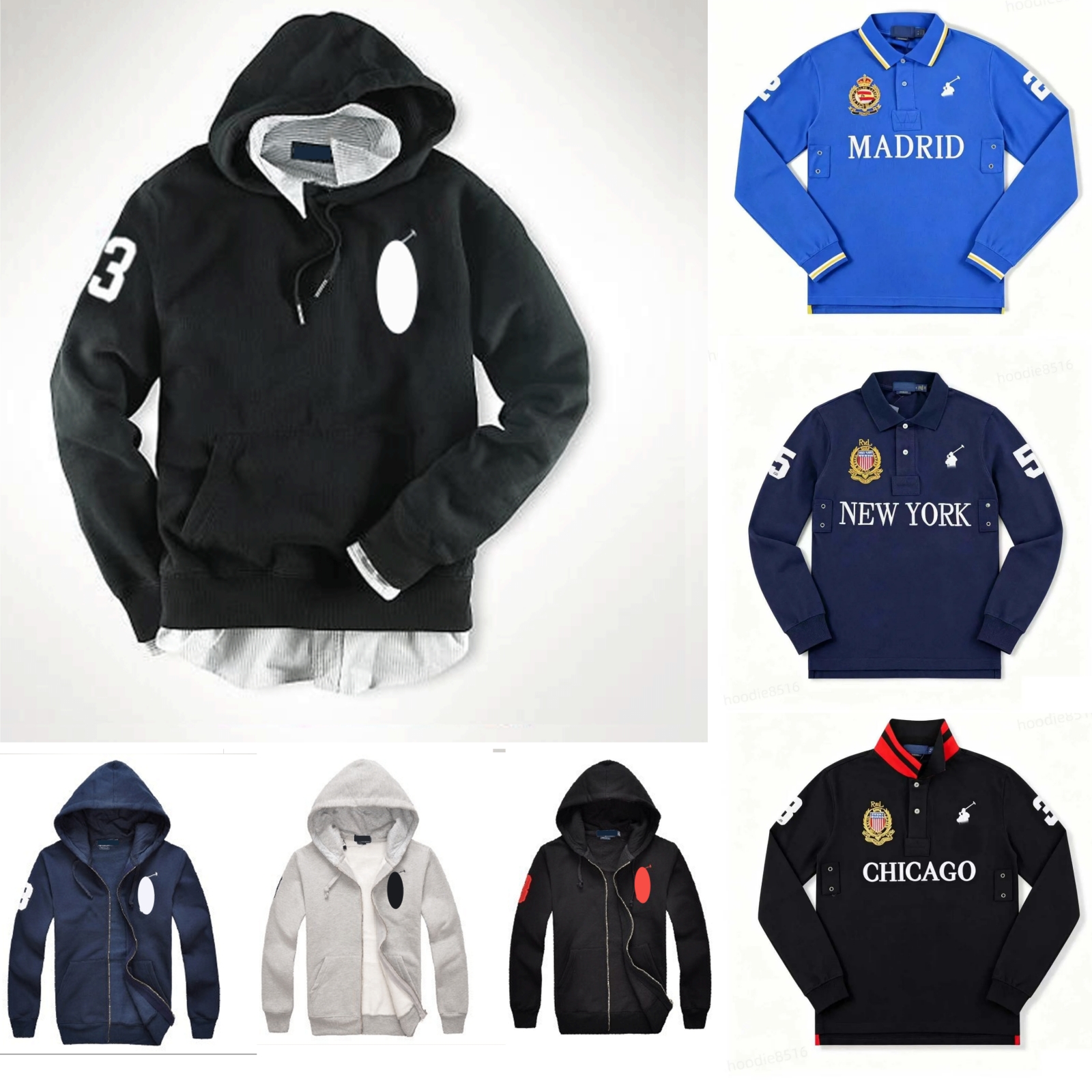 Polo hoodie designer mens hoodies Cotton High Quality Sweatshirts clothes Zipper Sweatshirt Polo Hoodies Casual fashion Pullover Hooded letter O nec