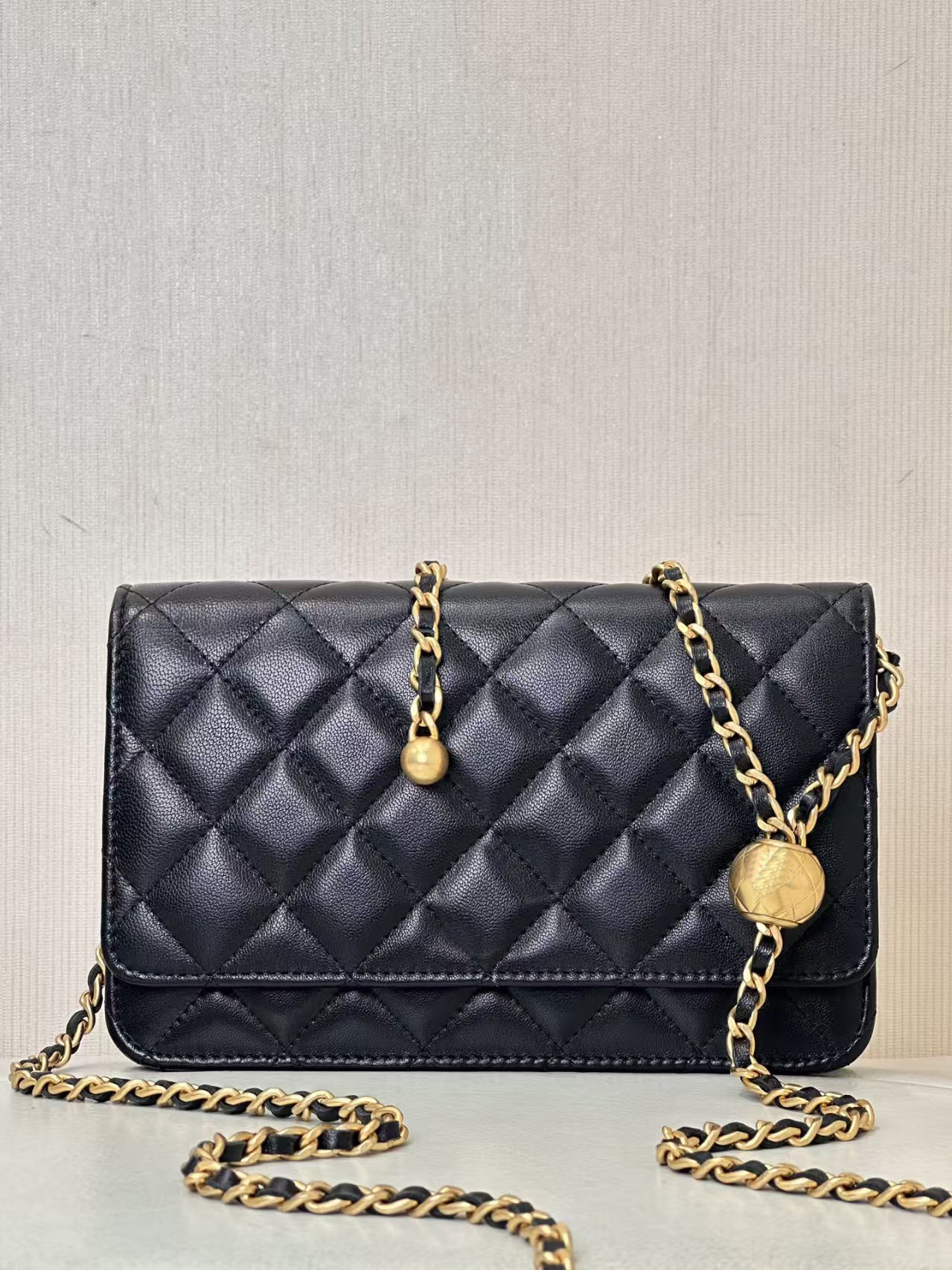 New model sheepskin bag women mini wallet with chain WOC designer bag fashion shoulder bag diamond grid small square bag retro crossbody women'